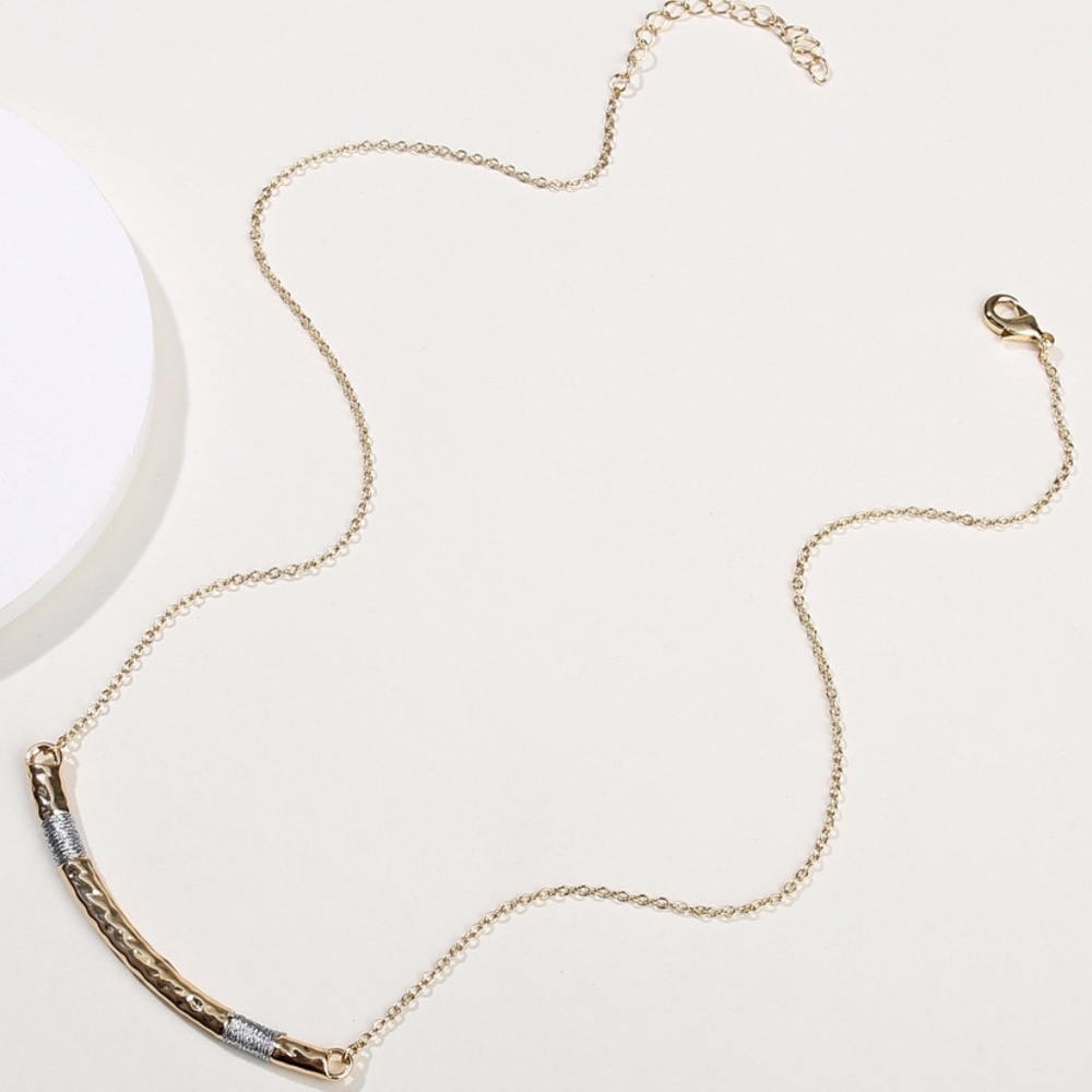 Silver Bar Necklace - Picture 3 of 3